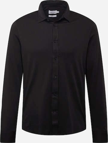 Calvin Klein Slim fit Button Up Shirt in Black: front