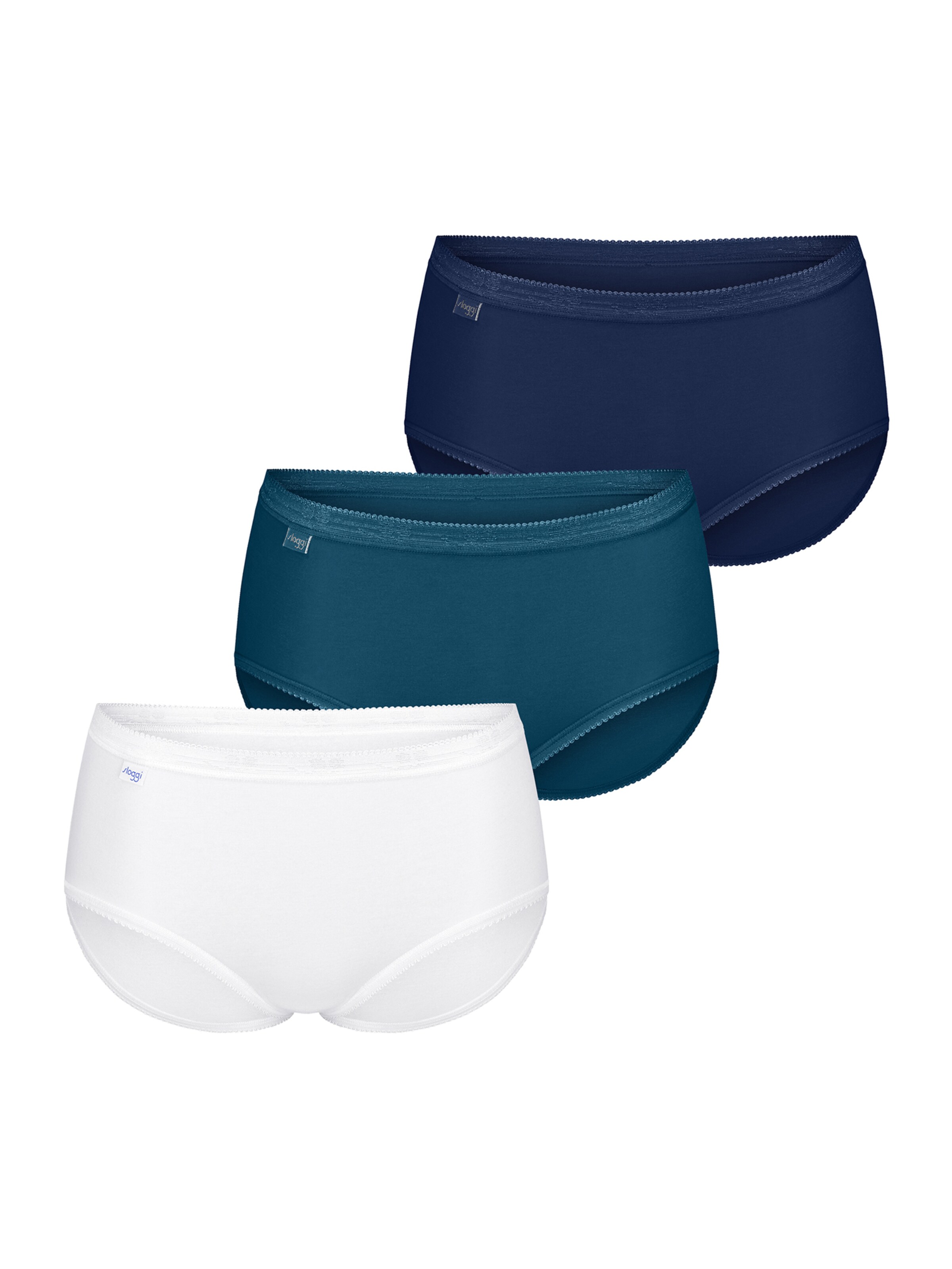 SLOGGI Midislip ' Originals Basic ' in Blau: Vorderseite