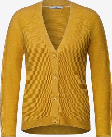 CECIL Knit Cardigan in Yellow: front