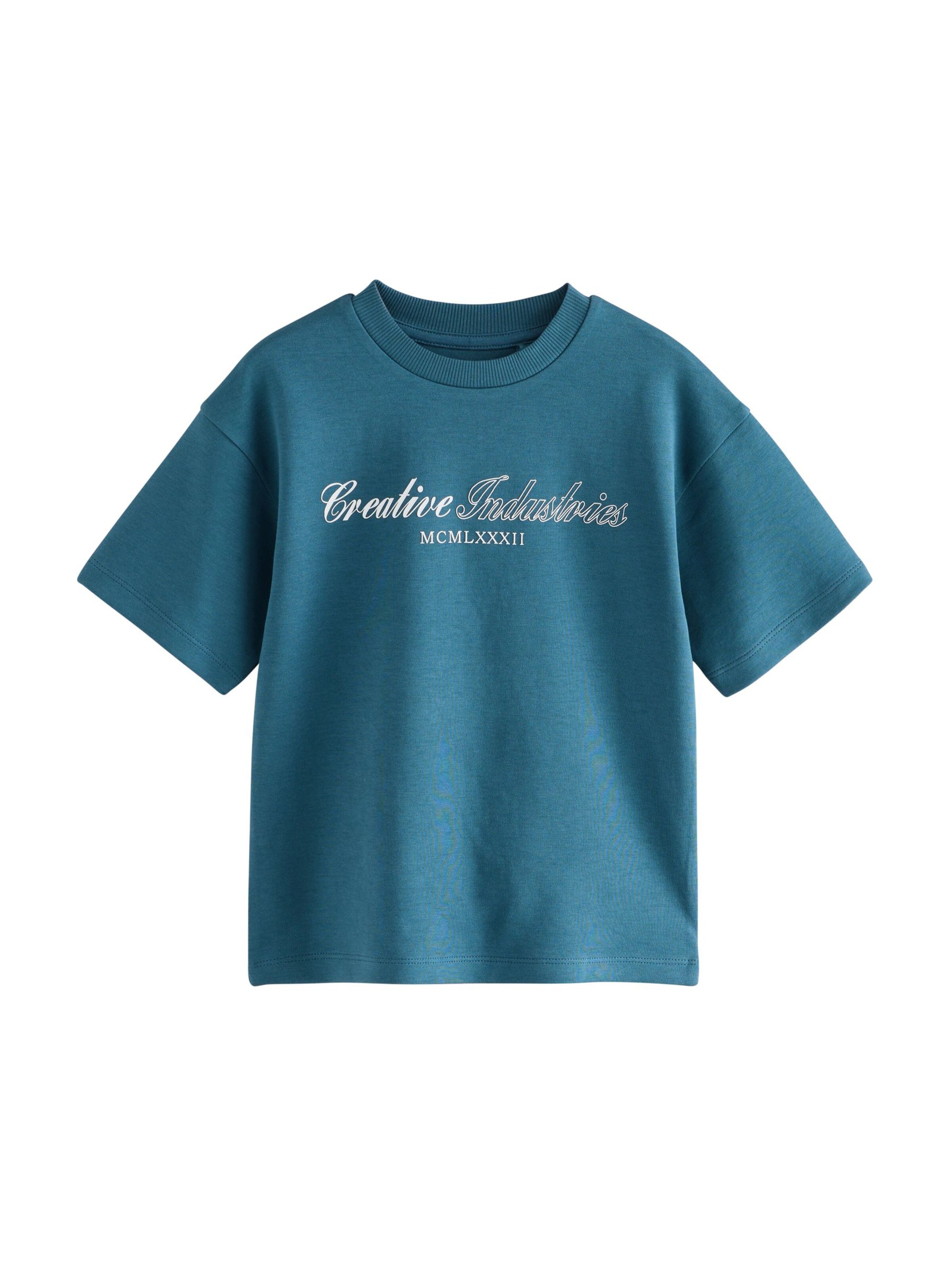 T-Shirt Next en bleu : devant