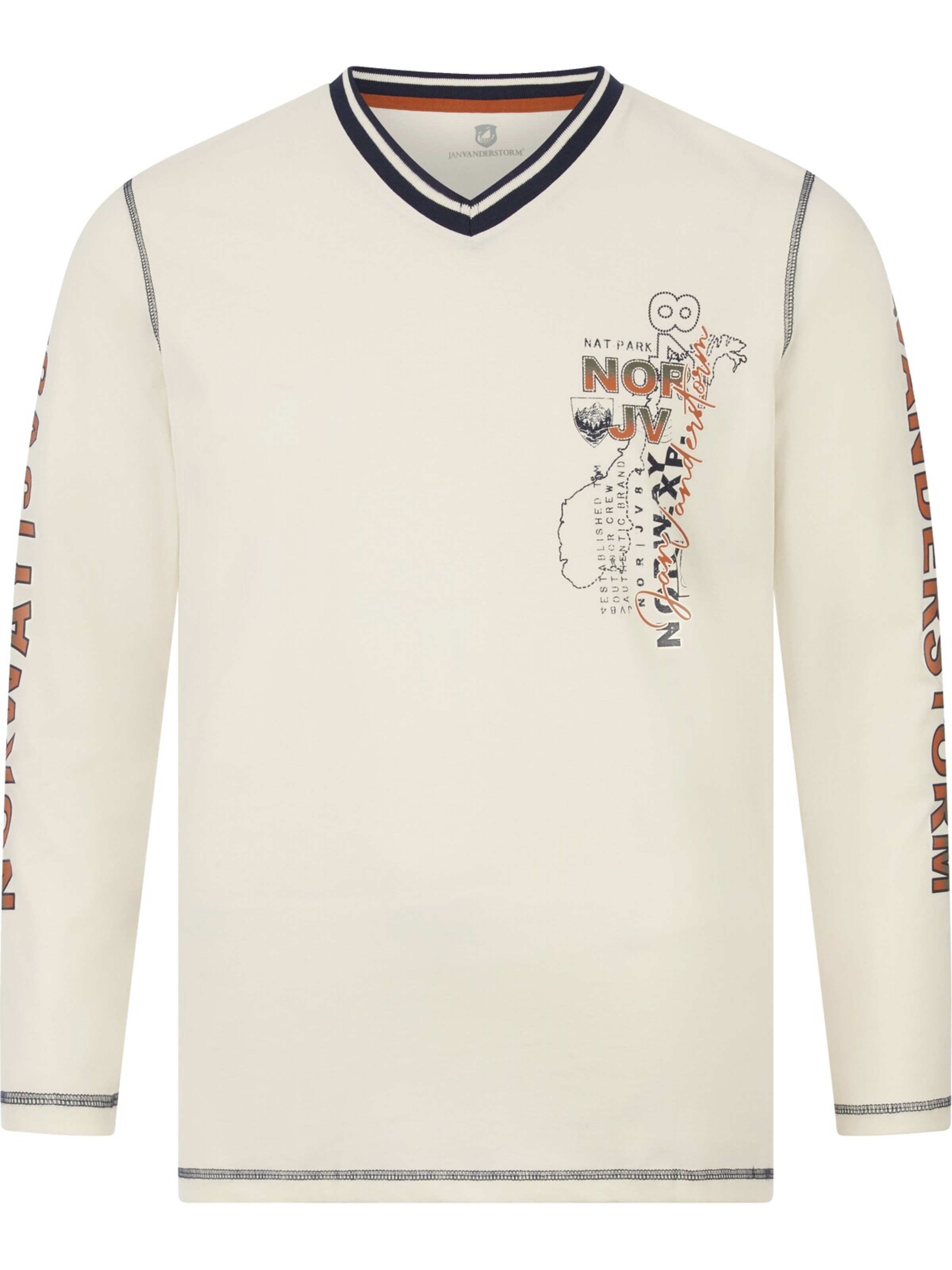 Jan Vanderstorm Shirt ' Ragnhild ' in Weiß: Vorderseite