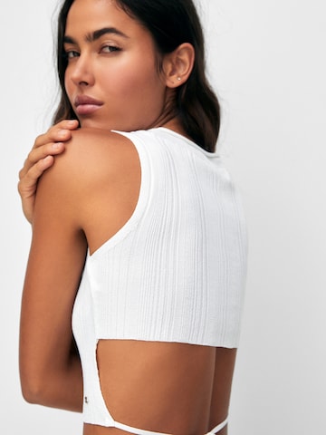 Pull&Bear Knitted Top in White