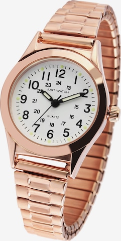 Just Watch Analoguhr in Gold: Vorderseite