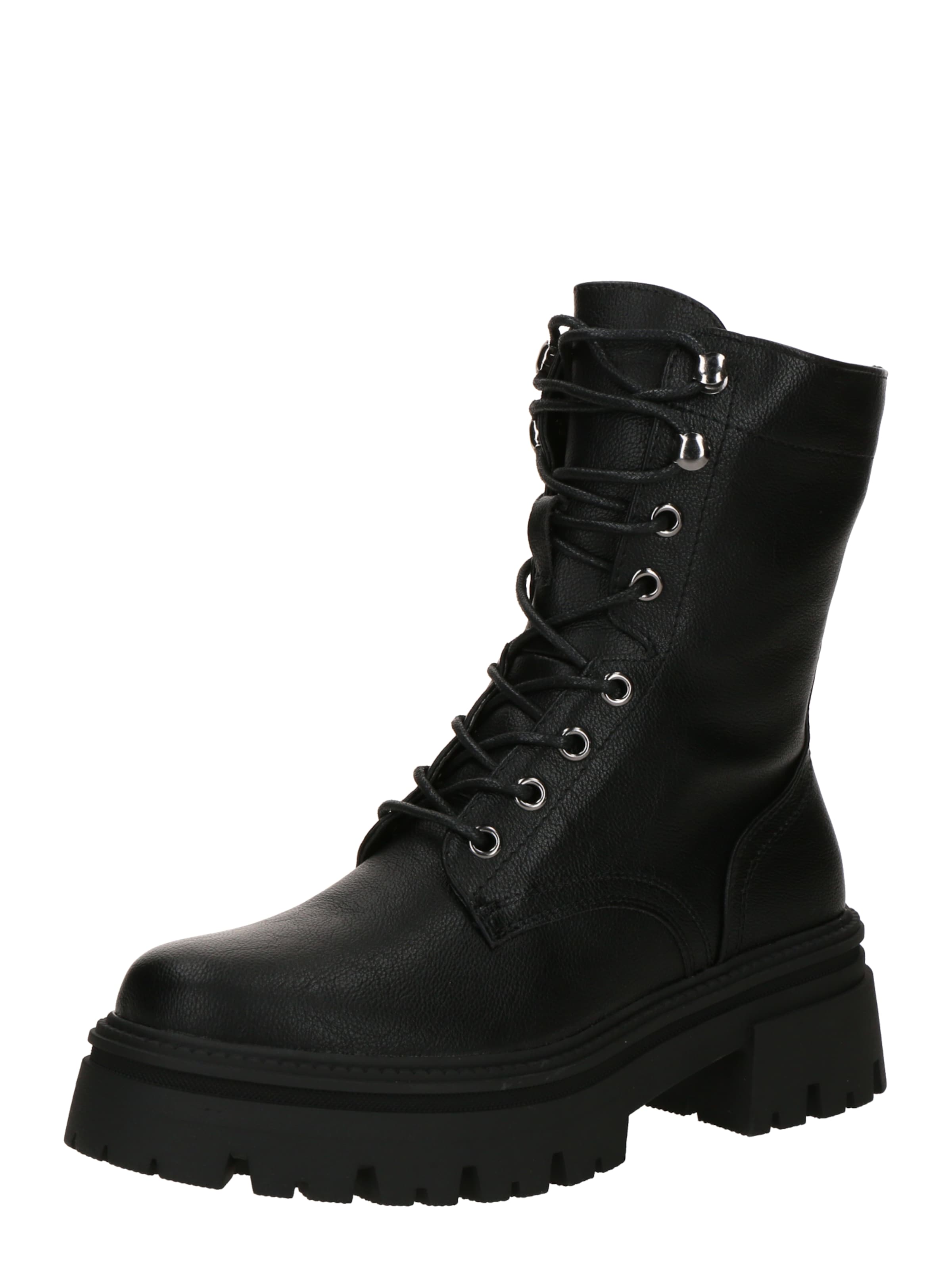 ABOUT YOU Šnurovacie členkové čižmy 'Jasmina' - Čierna: predná strana