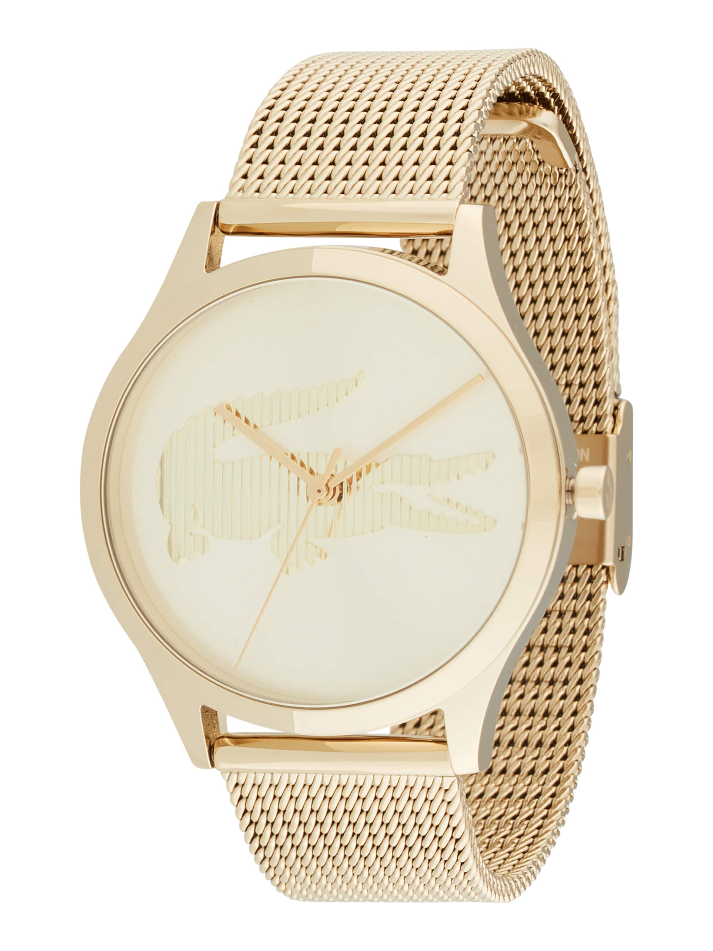 LACOSTE Analógové hodinky 'CROCODELLE' - Zlatá: predná strana