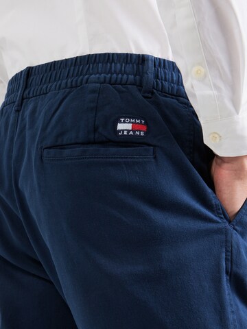 Tommy Jeans Tapered Bandplooibroek in Blauw