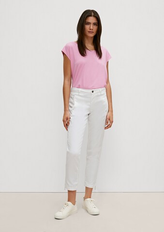 Coupe slim Pantalon COMMA en blanc