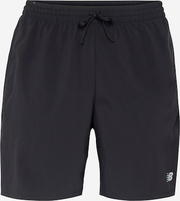 Regular Pantalon de sport 'Essentials 7' new balance en noir : devant