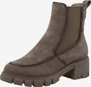 Tamaris Chelsea Boots in Beige: Vorderseite