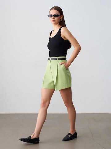 Dilvin Wide leg Pants in Green