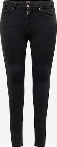 ONLY Carmakoma Skinny Jeans 'Power' in Black: front