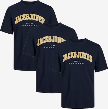 JACK & JONES Shirt 'Caleb Varsity' in Blau: Vorderseite