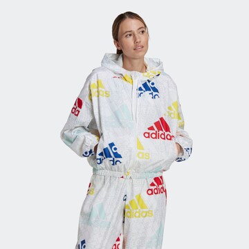 Veste de sport 'Essentials' ADIDAS SPORTSWEAR en blanc : devant