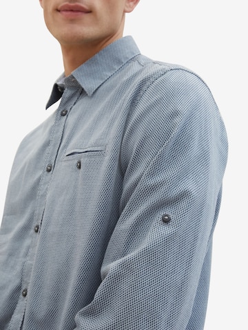 Coupe regular Chemise TOM TAILOR en bleu