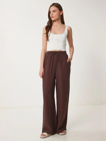 Wide Leg Pantalon 'Hose' Happiness İstanbul en marron