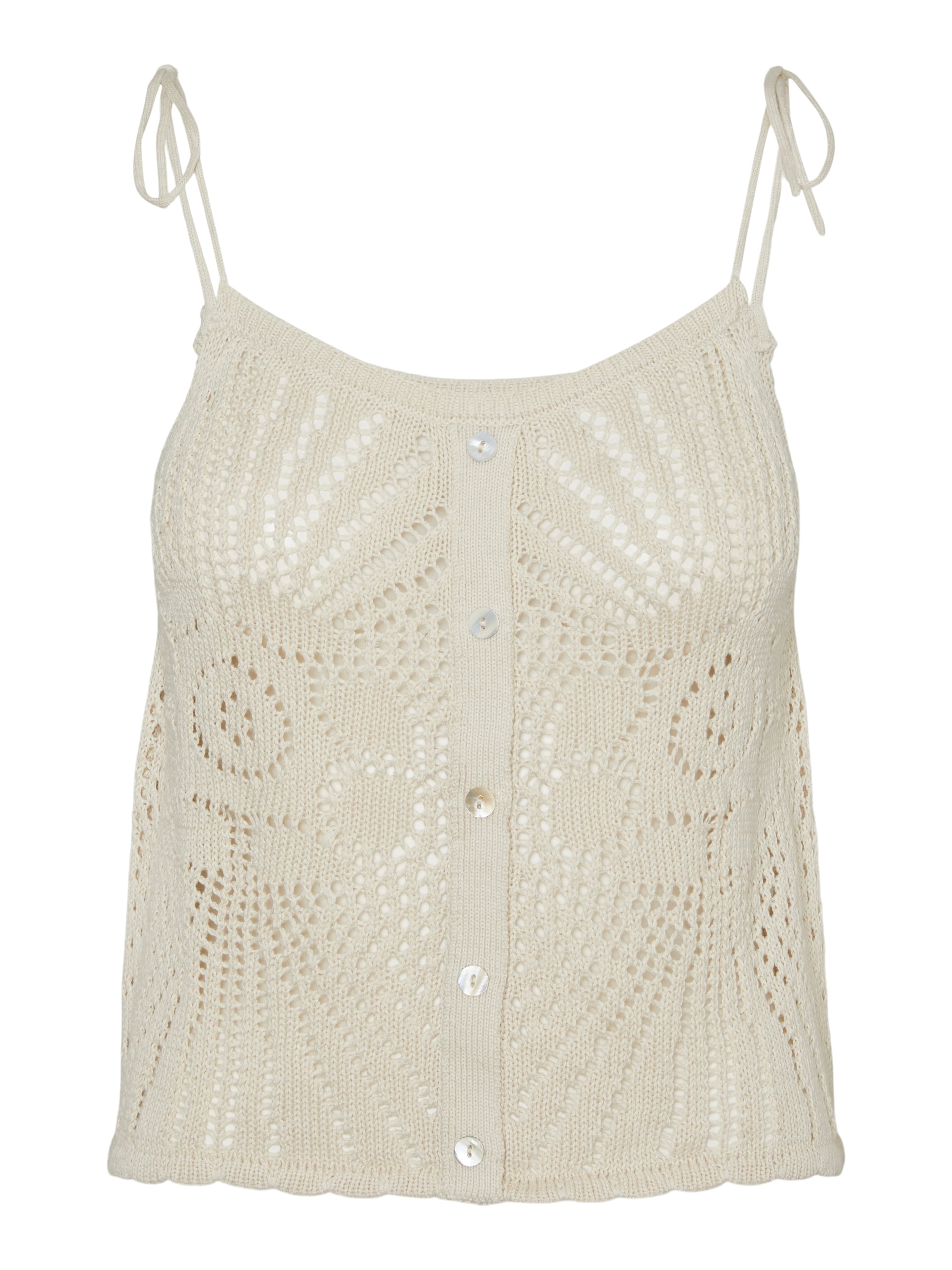 Tops en tricot 'SILJA' VERO MODA en beige : devant