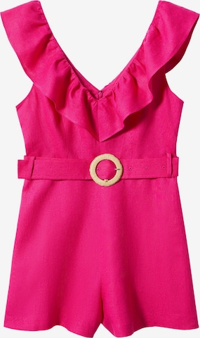 MANGO Jumpsuit 'Paradise' in Pink: front