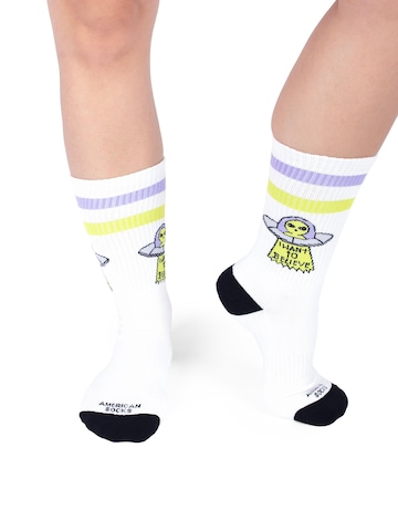Chaussettes 'Believe' American Socks en blanc