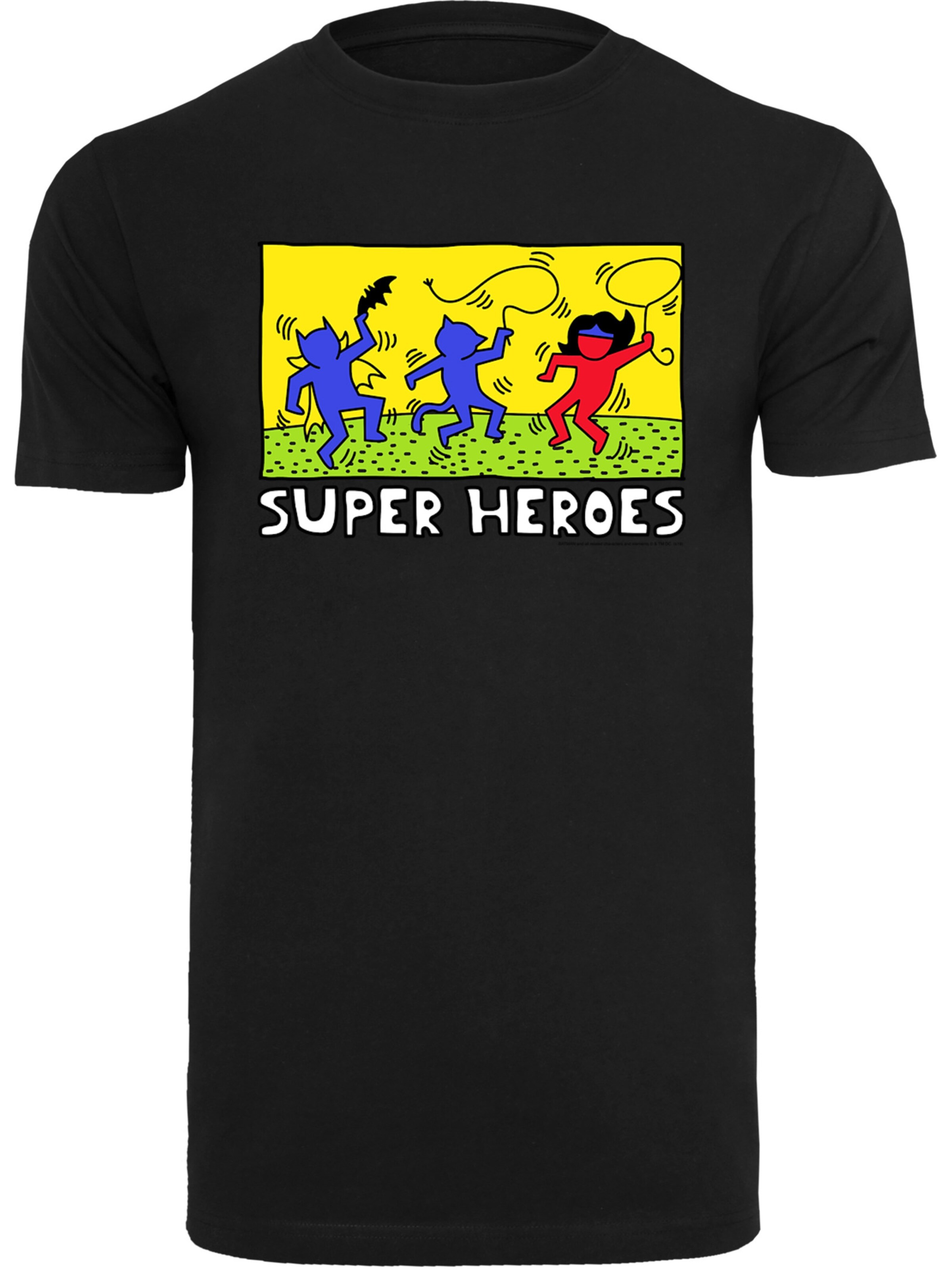 F4NT4STIC Shirt 'Batman Pop Art' in Black: front