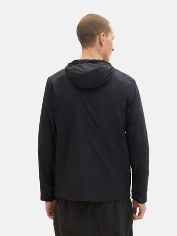 TOM TAILOR Athletic Jacket 'Bajo' in Black