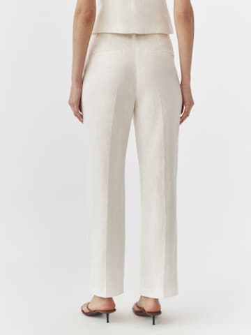 TATUUM Regular Панталон с ръб 'LANKA' в бяло