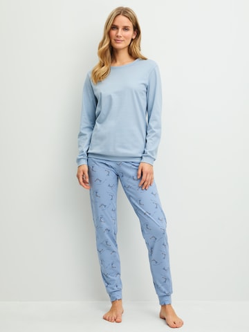 CALIDA Pyjama värissä sininen: etupuoli