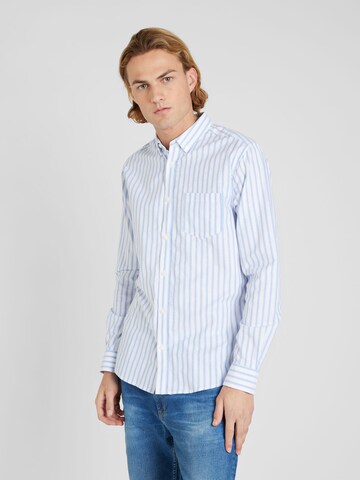 Only & Sons Слим Рубашка 'ALVARO' в Синий: спереди