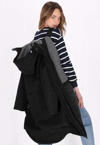 Parka mi-saison DreiMaster Maritim en noir