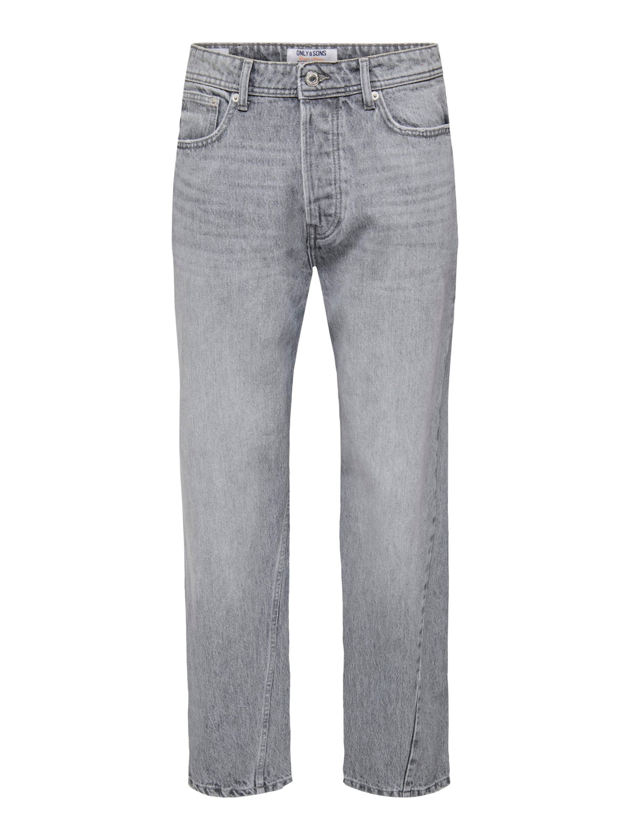 Only & Sons Loosefit Jeans in Grijs: voorkant