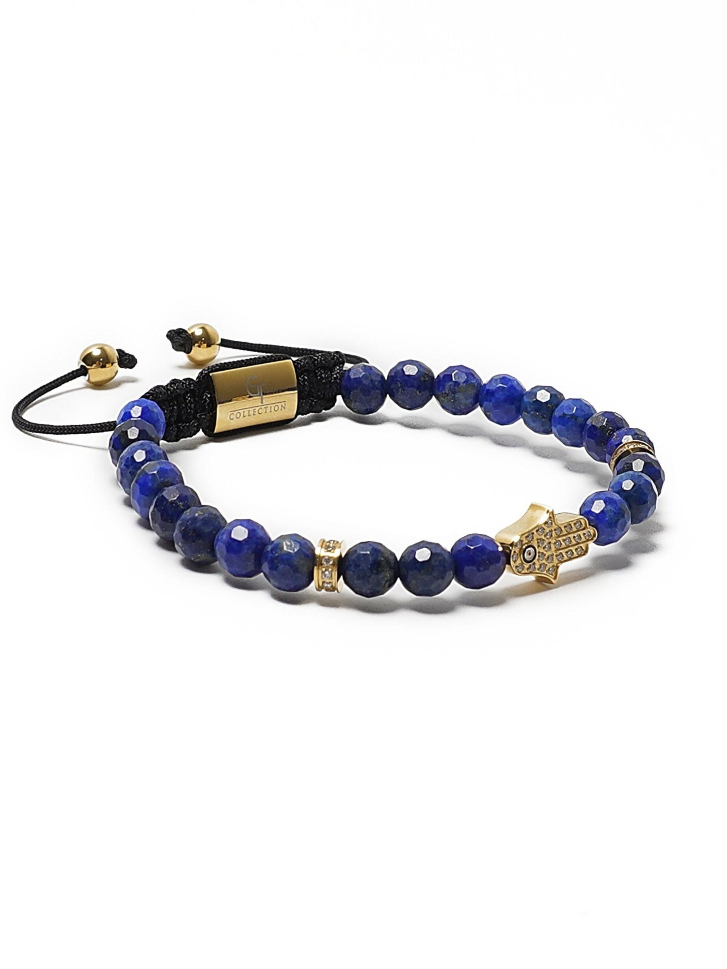 Braccialetto 'Hamsa Hand' di GT Collection in blu