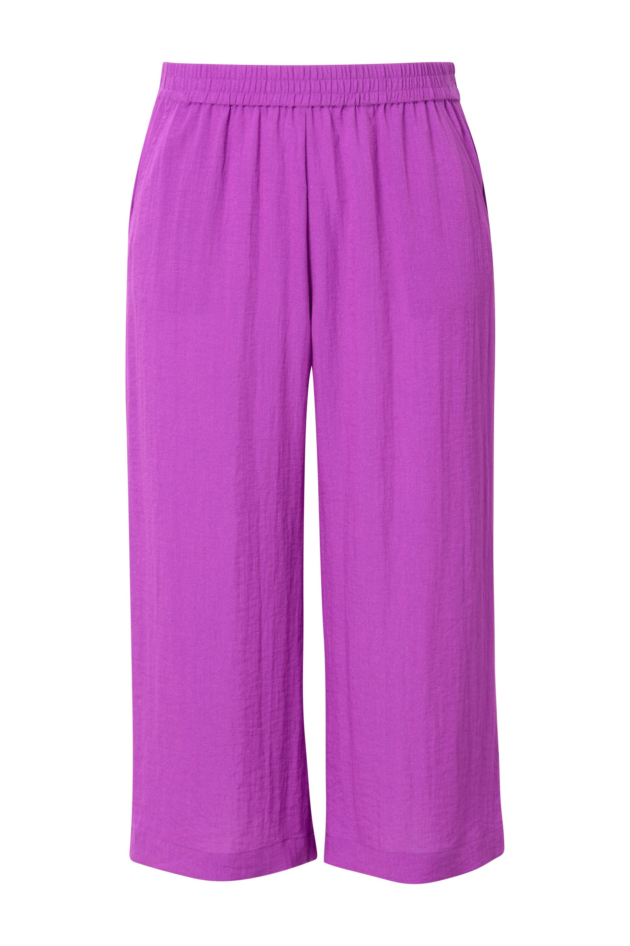Ulla Popken Wide Leg Hose in Lila: Vorderseite