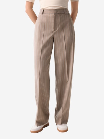 BOGNER Loose fit Pleated Pants 'Joya' in Beige: front