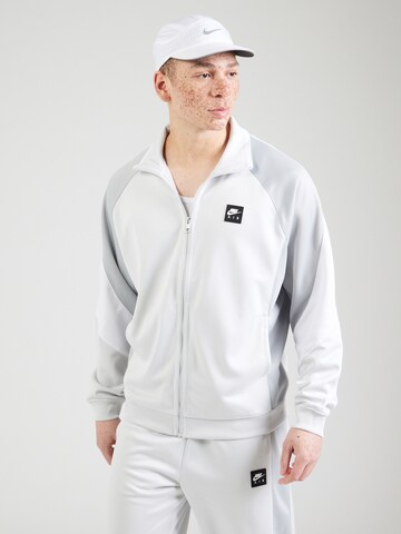Veste de survêtement 'AIR' Nike Sportswear en gris : devant