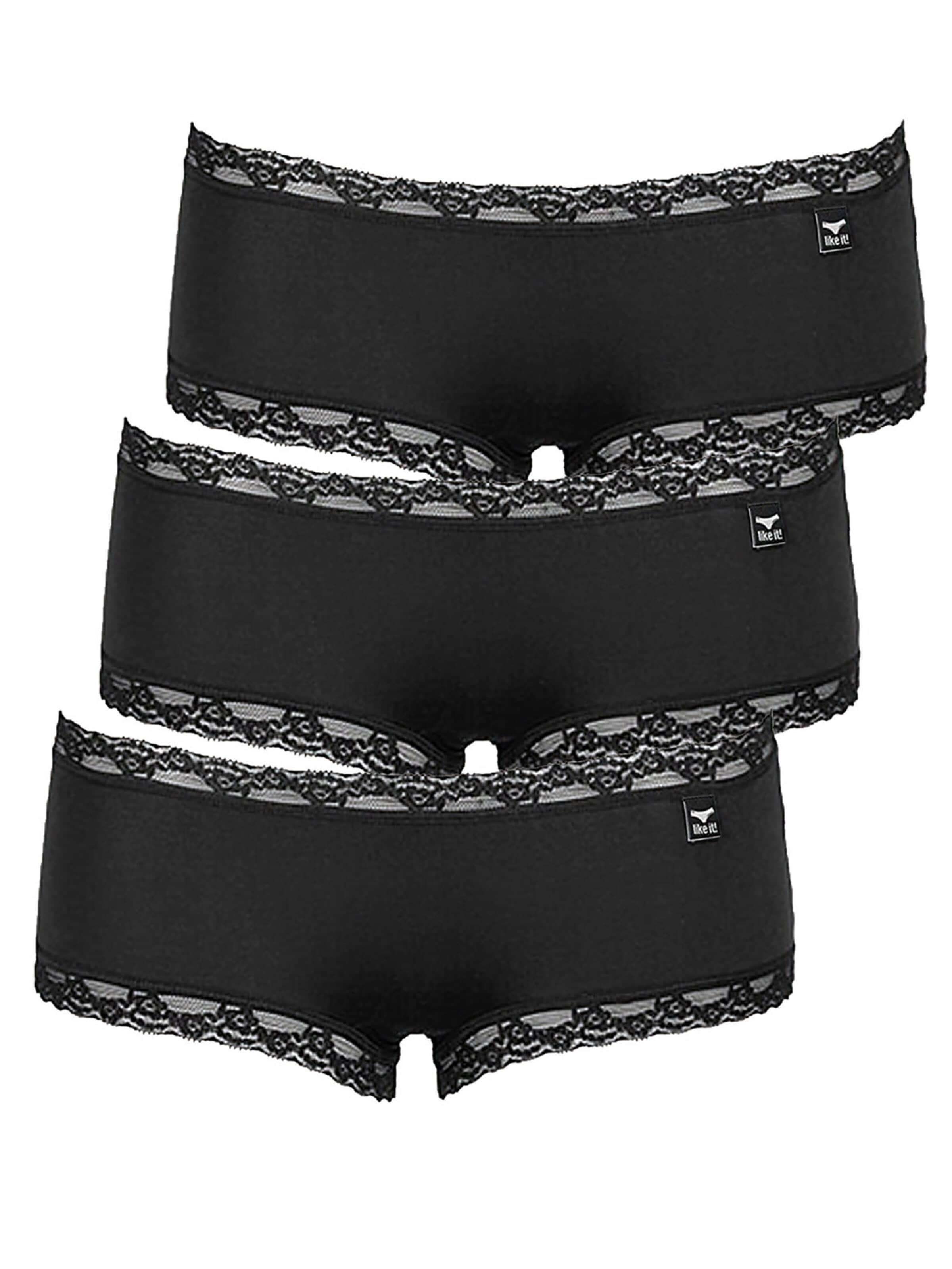 like it! Boyshorts 'Olivia' in Black: front