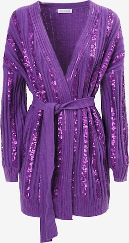 Cardigan Influencer en violet : devant