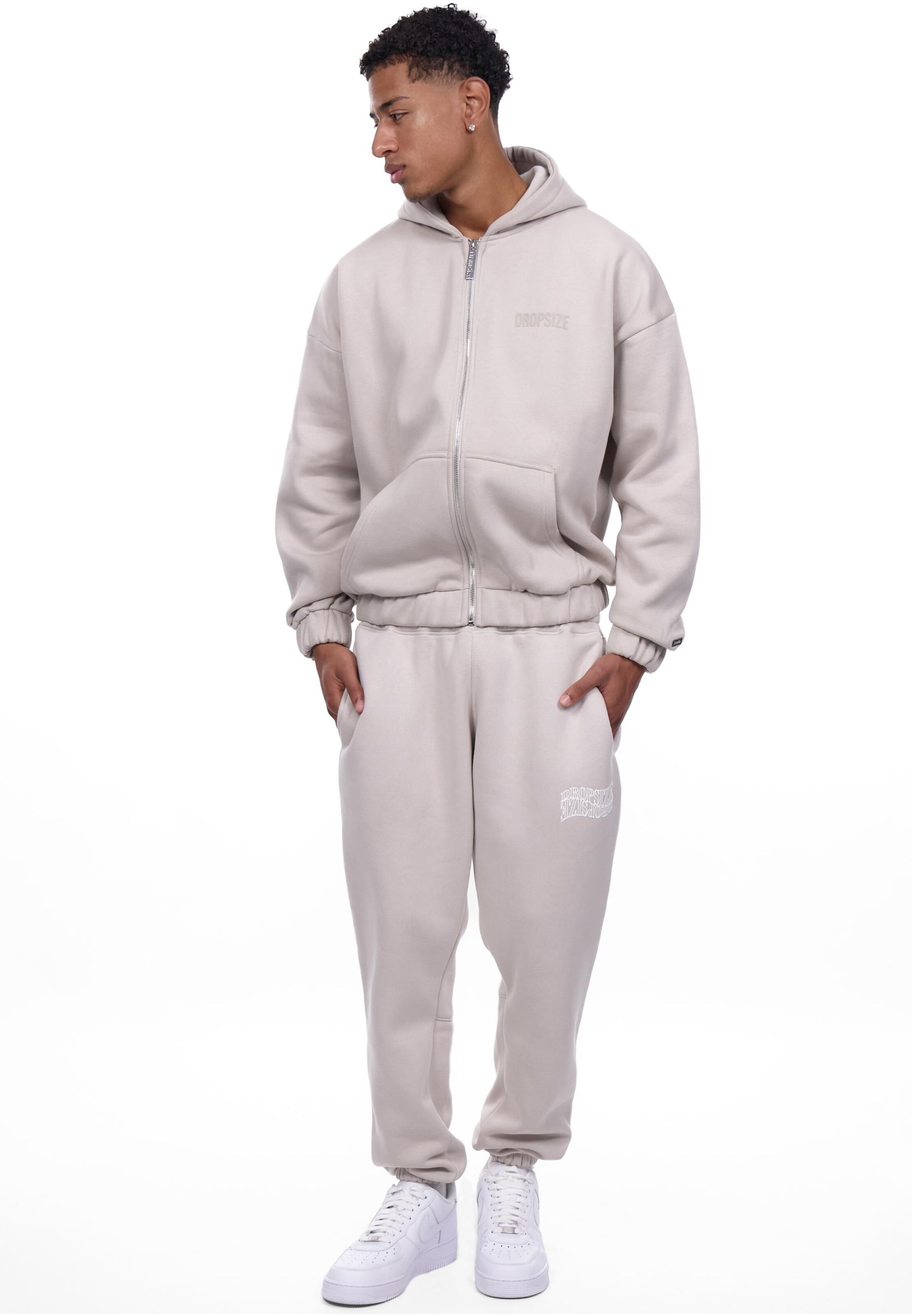 Dropsize Tapered Broek in Grijs