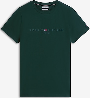 TOMMY HILFIGER Тениска в зелено: отпред