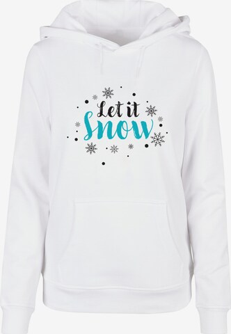 Felpa 'Let it snow' di Merchcode in bianco: frontale