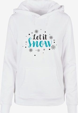 Sweat-shirt 'Let it snow' Merchcode en blanc : devant