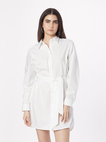 Robe-chemise Sisley en blanc : devant