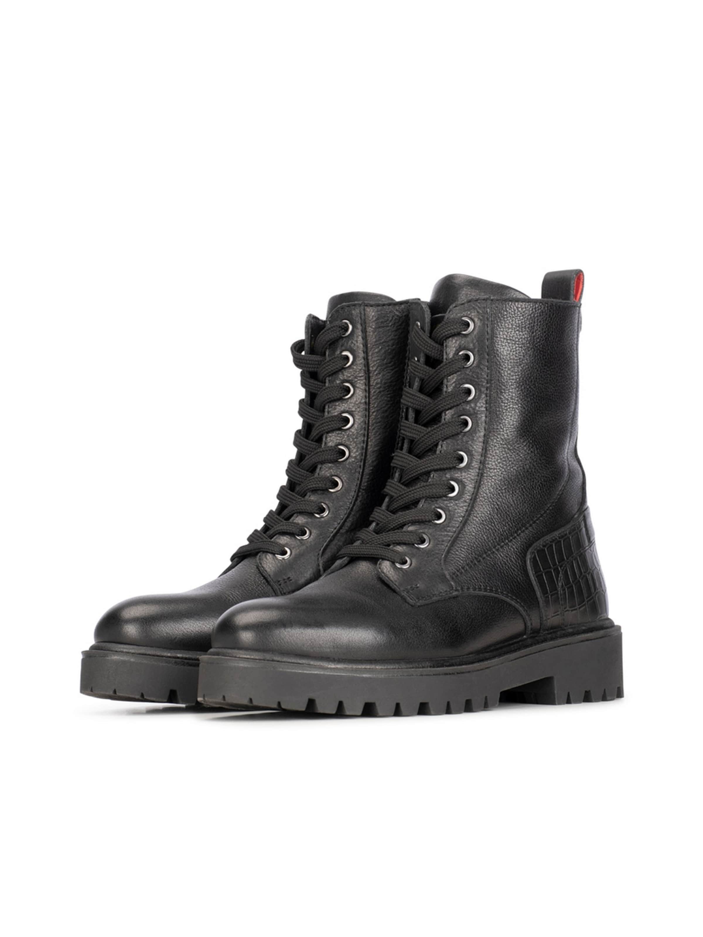 Bottes à lacets 'Leta' Haboob en noir