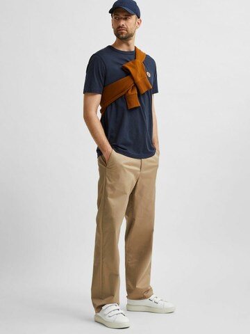 Loosefit Pantalon chino 'Salford' SELECTED HOMME en beige