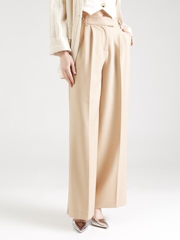 Wide leg Pantaloni cutați de la Nasty Gal pe bej: față