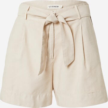 System Action Loose fit Pleat-Front Pants 'RINA' in Beige: front