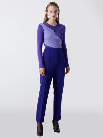 Ipekyol Regular Pleat-Front Pants in Blue