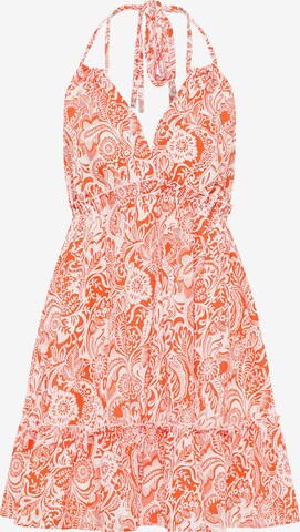 IZIA - Vestido de verano en naranja: frente