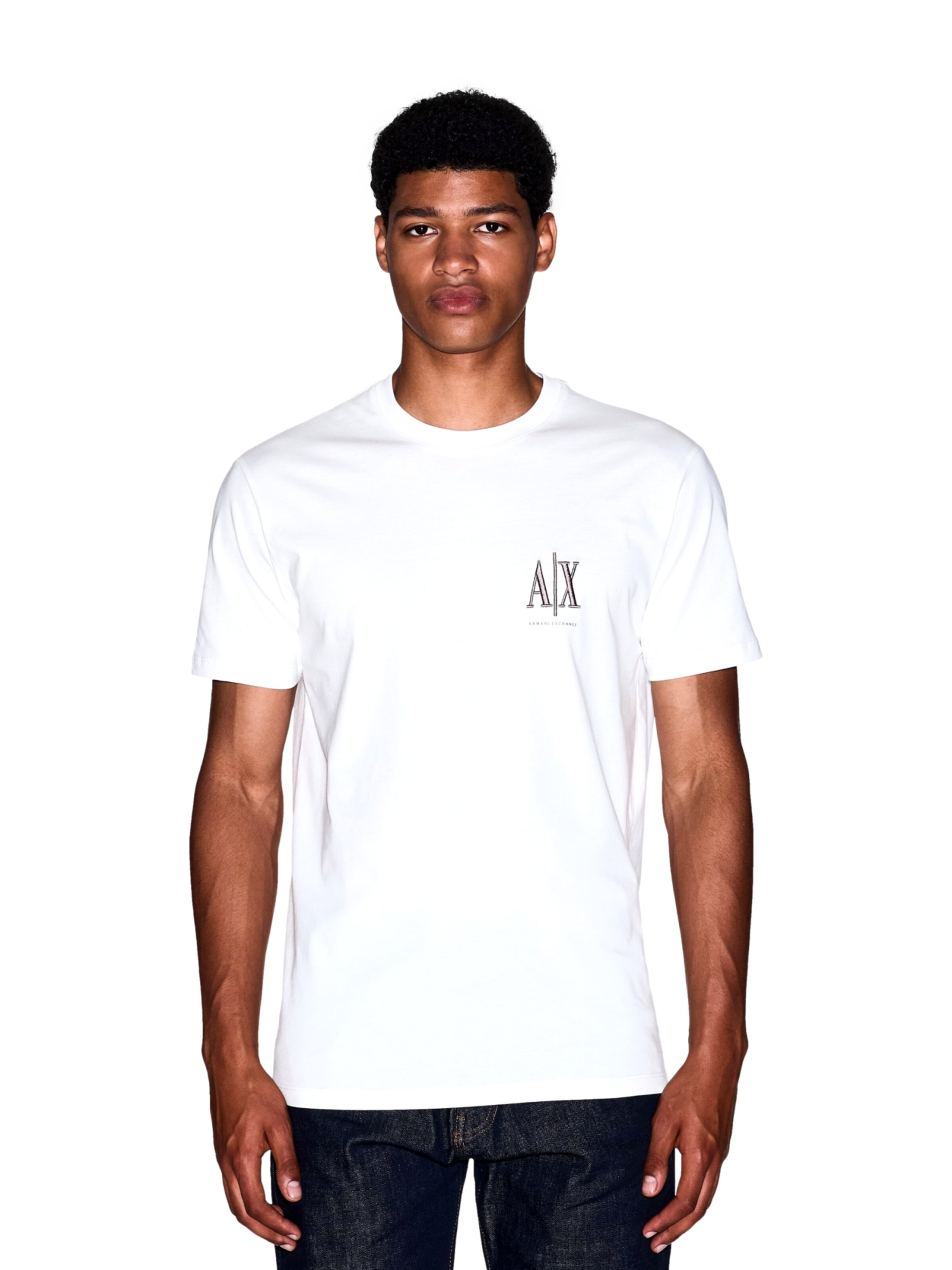 T-Shirt ARMANI EXCHANGE en blanc : devant