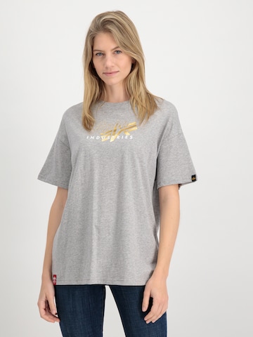 Maglietta di ALPHA INDUSTRIES in grigio: frontale