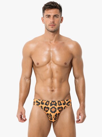BIMONI Swim Trunks in Brown: front