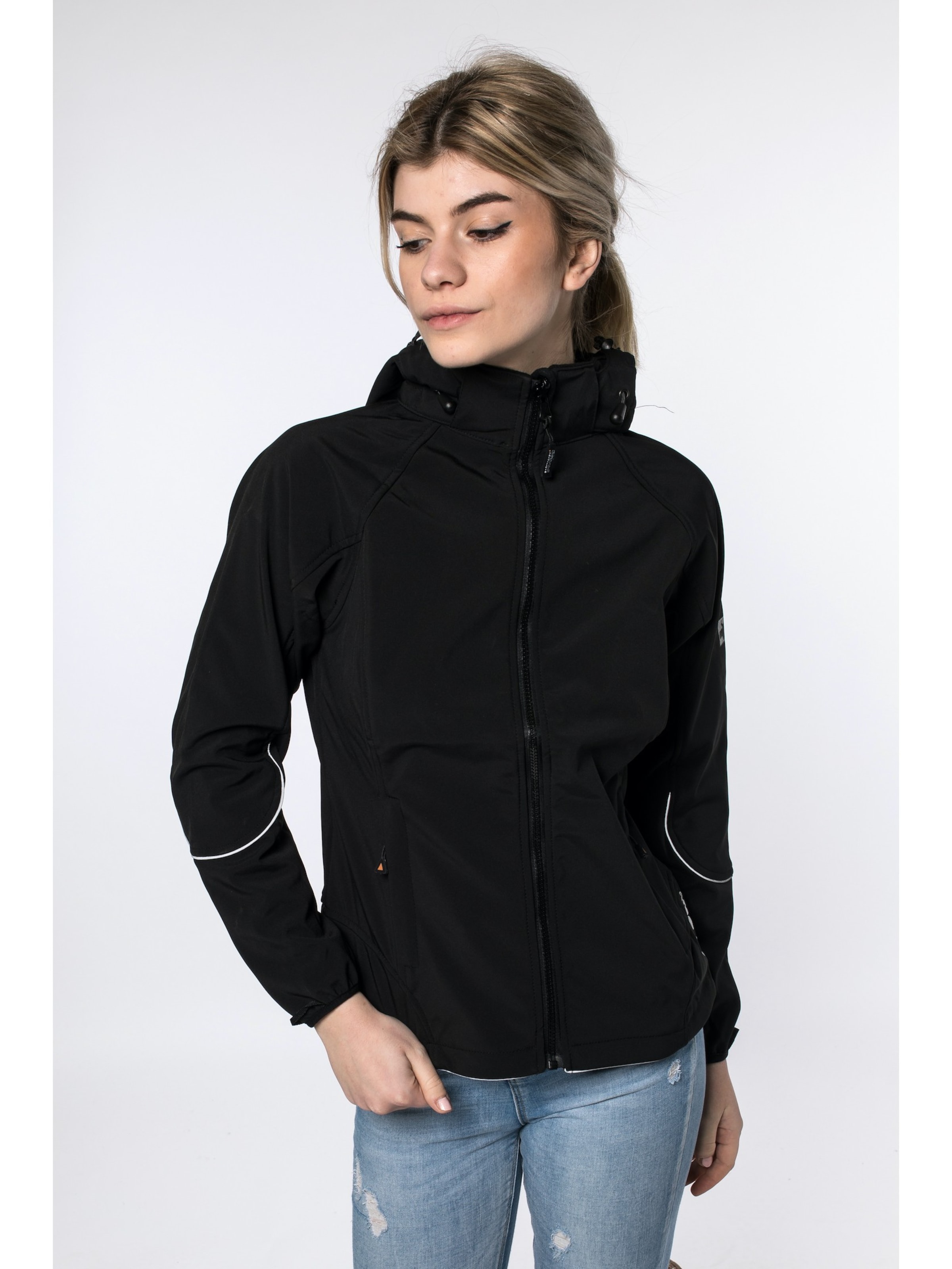 deproc Übergangsjacke 'NIGEL PEAK'‌‌‌‌‌‌‌‌‌‌ in Schwarz: Vorderseite